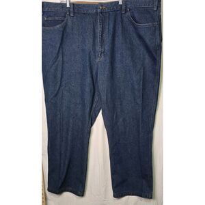 Duluth Trading Jeans 48x30 Men's Flex Ballroom Relaxed Fit Dark‎ Wash